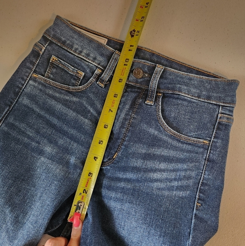 Gap Universal Jegging High Rise Skinny Jeans Dark Wash Stretch Raw Hem Size 25 0 - Picture 9 of 11